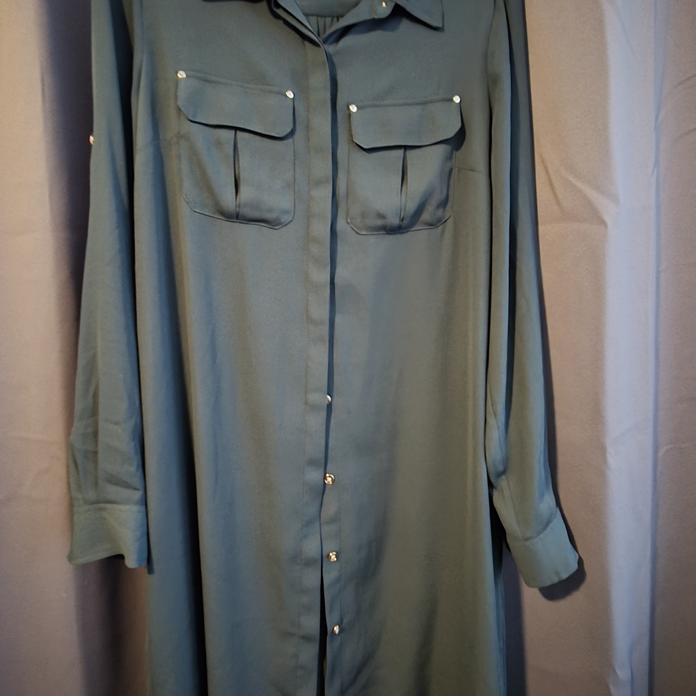 White House Black Market Hunter Green Dress